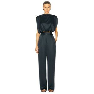 The Sei Wide Leg Trousers in Ink 2 New Womens Silk Pants